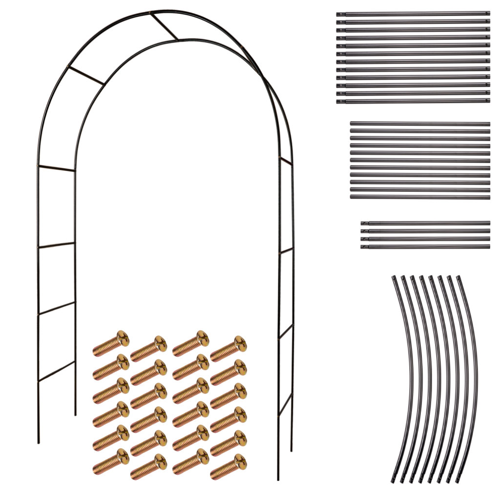 LUARO Metalni držač za luk za vrtnu pergolu za ruže, cvijeće, bršljan, puzavice 240 x 140 cm