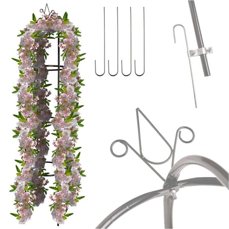 KX3305 Tyczka palik do pomidorów roślin 120 cm 10 szt 1-2 LUARO Vrtna pergola, stup, stalak za zvono za ruže penjačice, metalni 195 cm