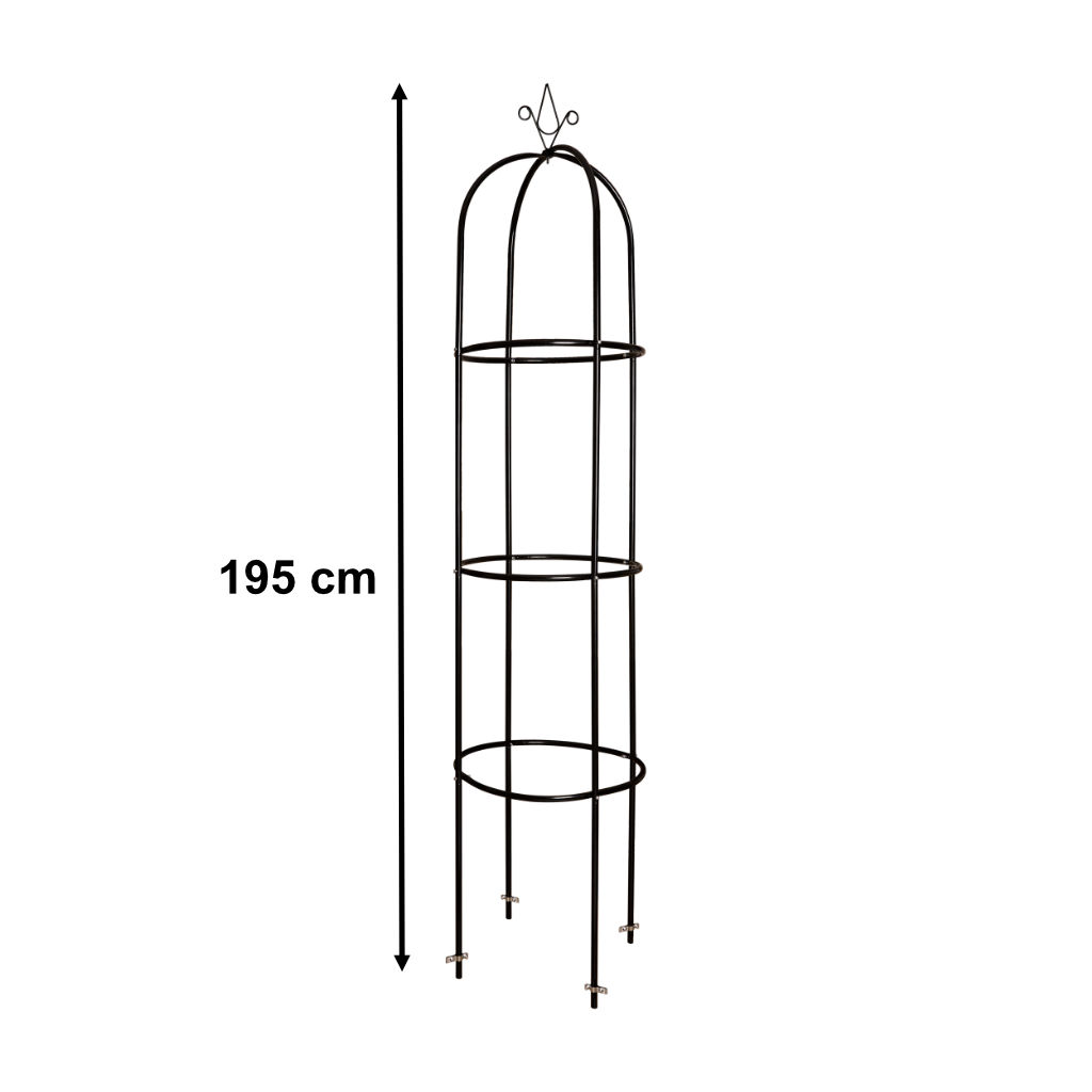 LUARO Vrtna pergola, stup, stalak za zvono za ruže penjačice, metalni 195 cm