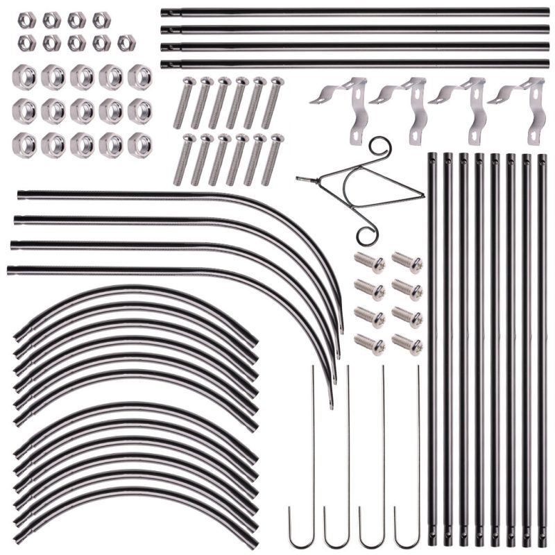 LUARO Vrtna pergola, stup, stalak za zvono za ruže penjačice, metalni 195 cm