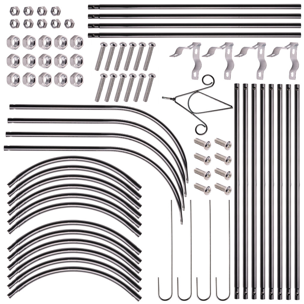 LUARO Vrtna pergola, stup, stalak za zvono za ruže penjačice, metalni 195 cm