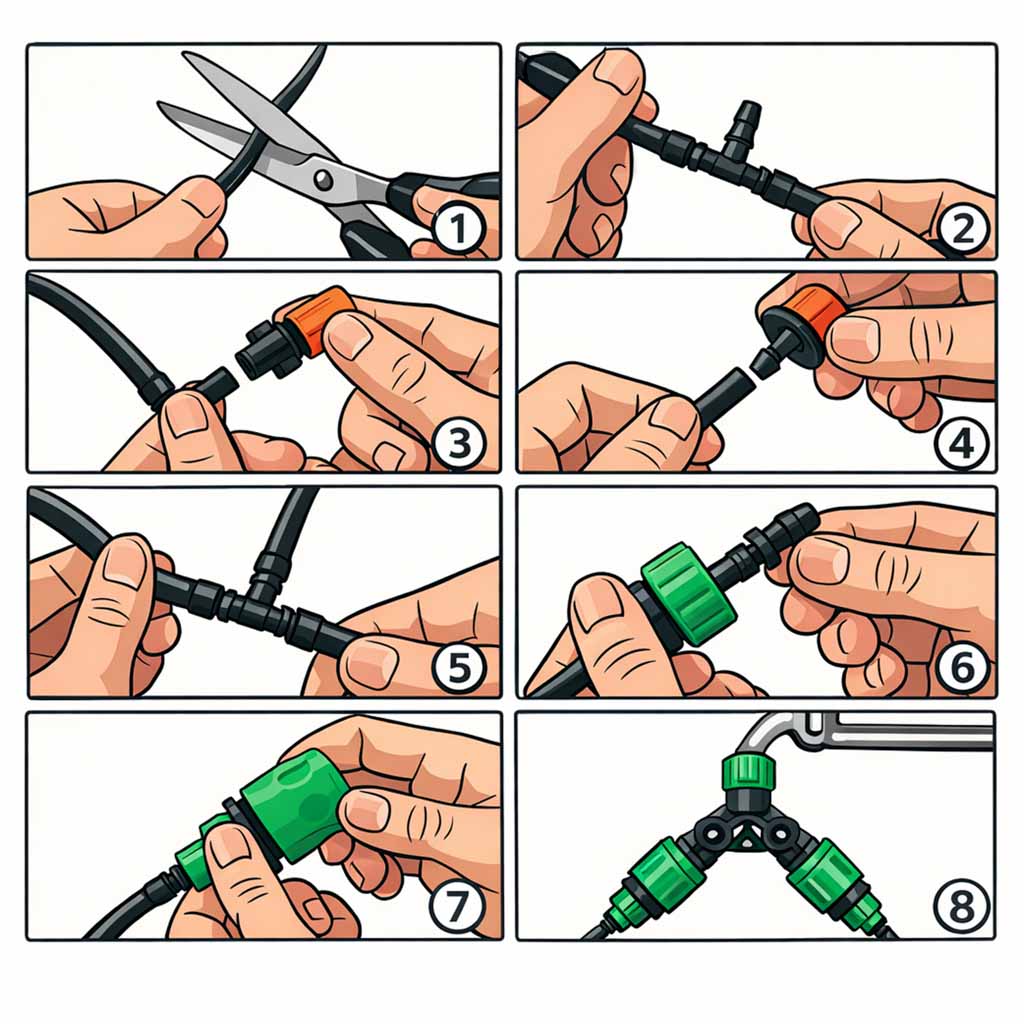 LUARO vrtni sustav za navodnjavanje s vodenom zavjesom i raspršivanjem 25 m