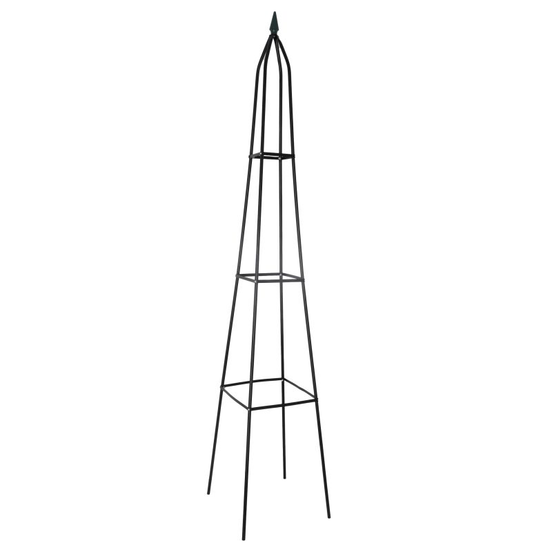 LUARO Vrtni nosač za pergolu za cvijeće, stalak za ruže penjačice, piramidalni metalni