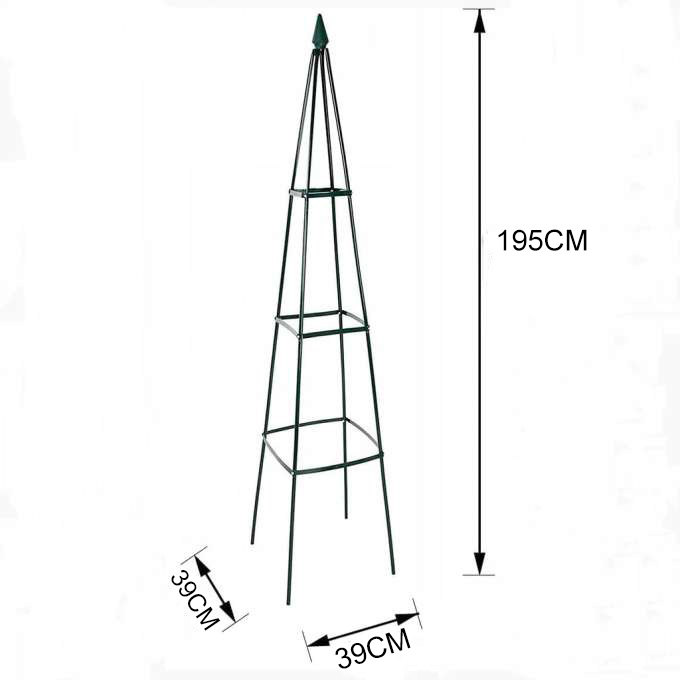LUARO Vrtni nosač za pergolu za cvijeće, stalak za ruže penjačice, piramidalni metalni