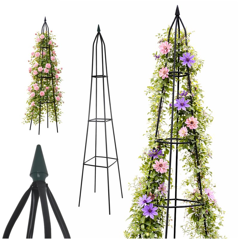 LUARO-Pergola-garden-support-for-flowers-stand-for-climbing-roses-pyramid-metal-182143 LUARO Vrtni nosač za pergolu za cvijeće, stalak za ruže penjačice, piramidalni metalni