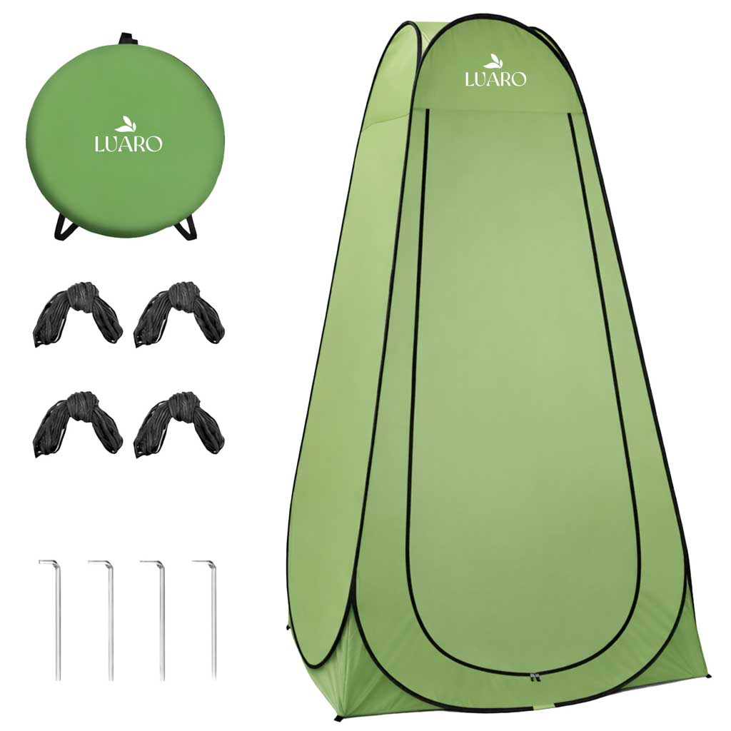 LUARO-Self-folding-tent-for-shower-changing-room-tourist-toilet-green-182623 LUARO Samosklopivi šator za tuš kabinu, svlačionicu, turistički WC, zeleni