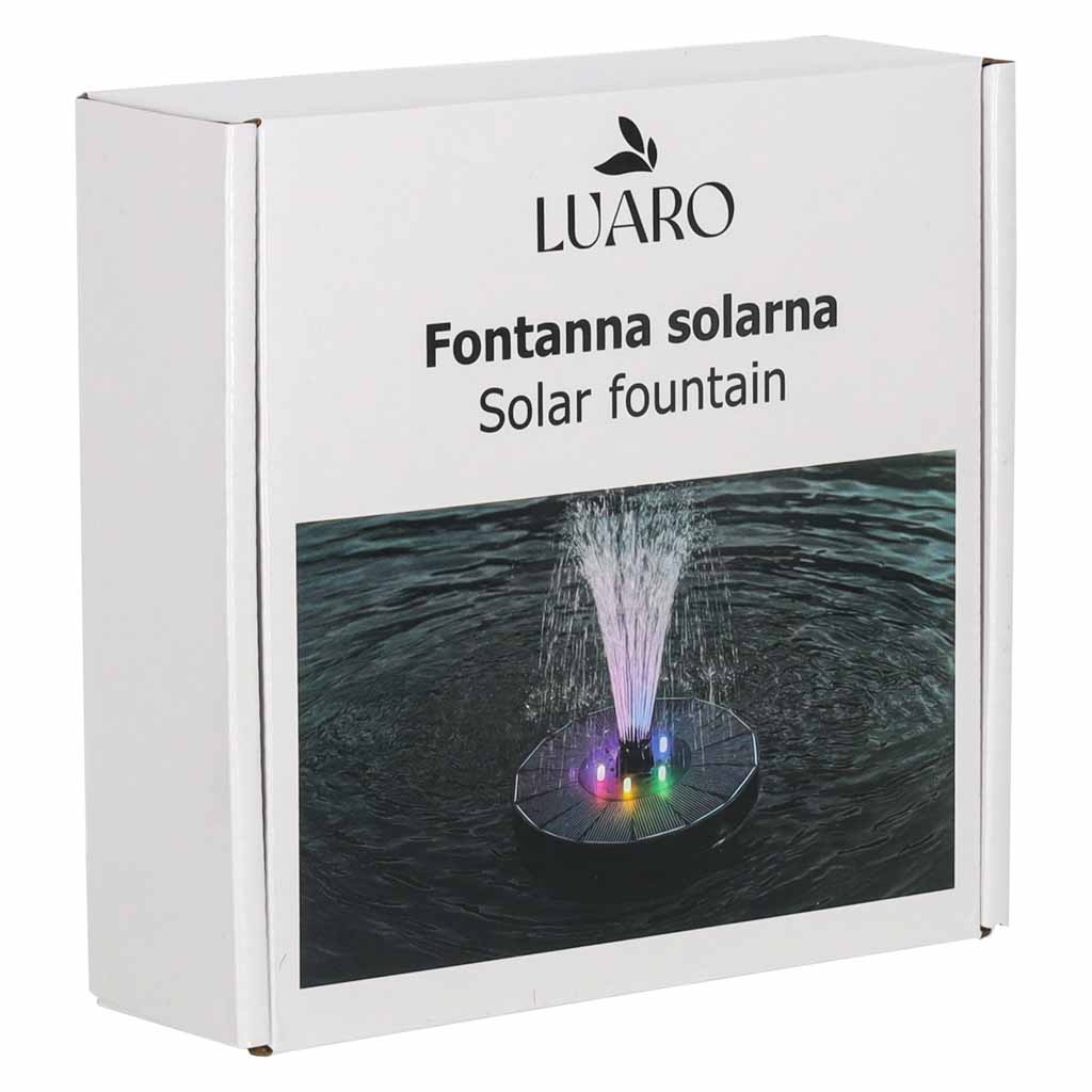 LUARO Solarna fontana za ribnjak, vrtna plutajuća pumpa, LED RGB 16 cm