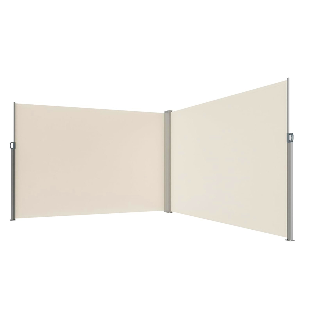 LUARO kutna bočna tenda za terasu, uvlačiva 180 x 600 cm, bež