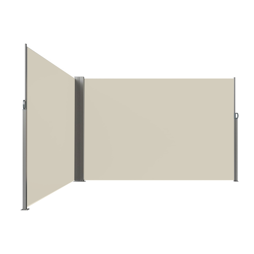 LUARO kutna bočna tenda za terasu, uvlačiva 180 x 600 cm, bež