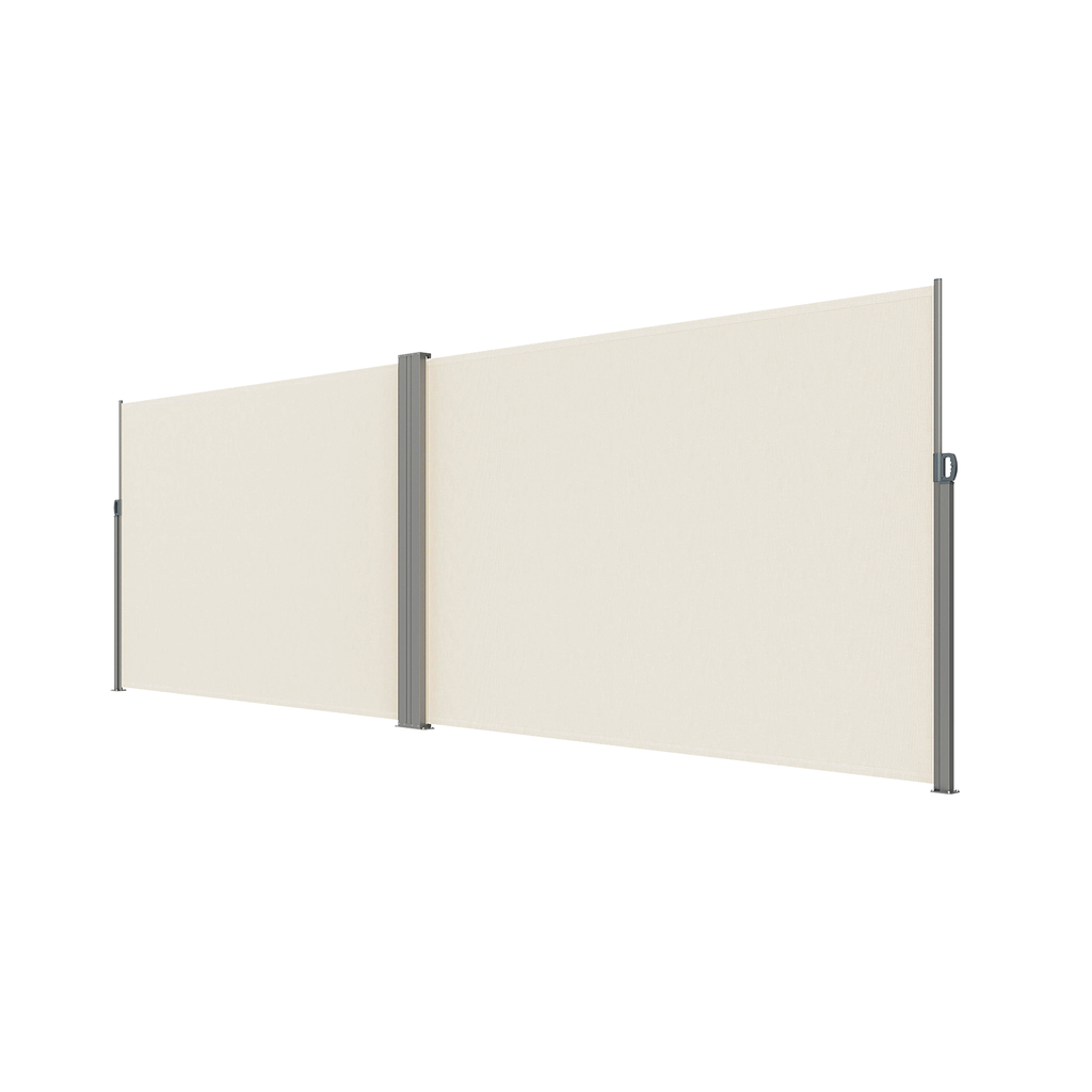 LUARO kutna bočna tenda za terasu, uvlačiva 180 x 600 cm, bež