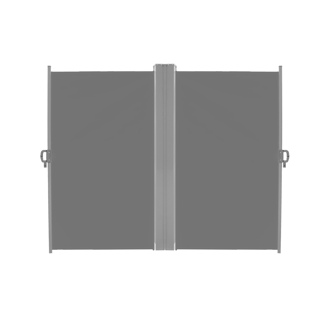 LUARO kutna bočna tenda za terasu, uvlačiva 180 x 600 cm, siva