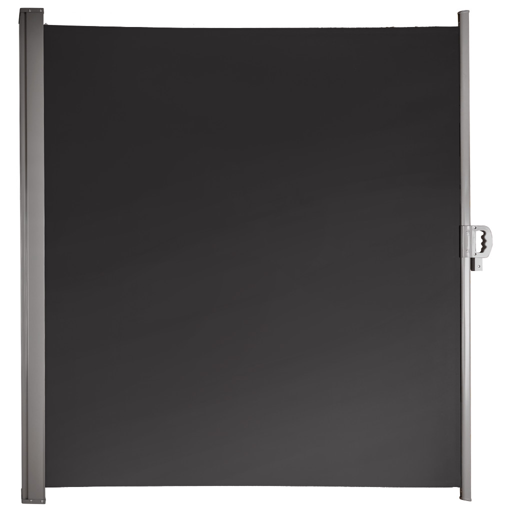 Bočna tenda za terasu s uvlačivim zaslonom 180 x 400 cm siva