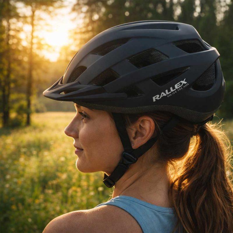 RALLEX biciklistička kaciga, podesiva, crna, L 58-62 cm
