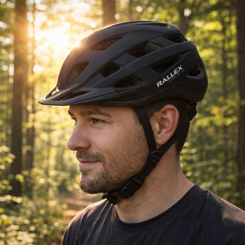 RALLEX biciklistička kaciga, podesiva, crna, L 58-62 cm