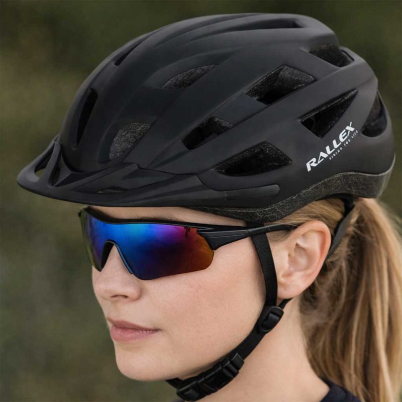 RALLEX biciklistička kaciga, podesiva, crna, M 54-58 cm