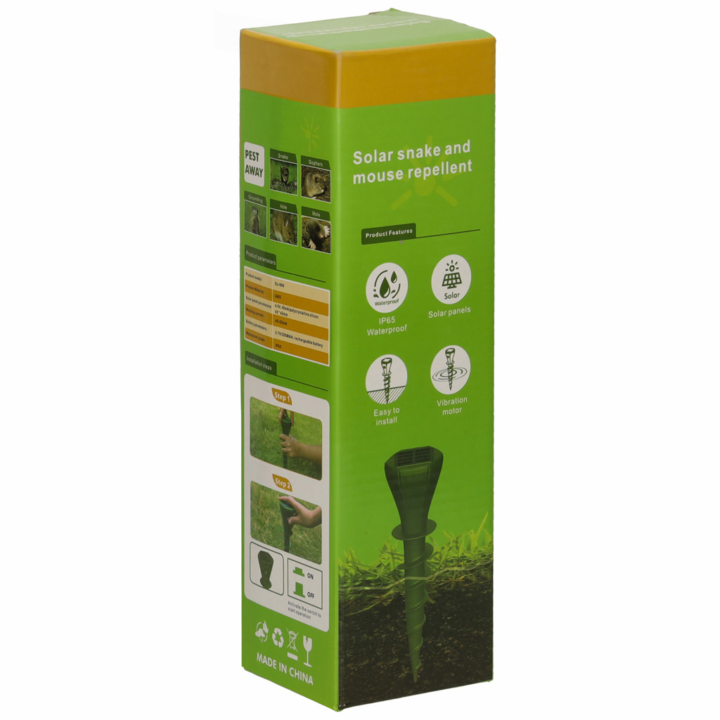 Solarna klopka za krtice i zmije protiv glodavaca, 2 kom.