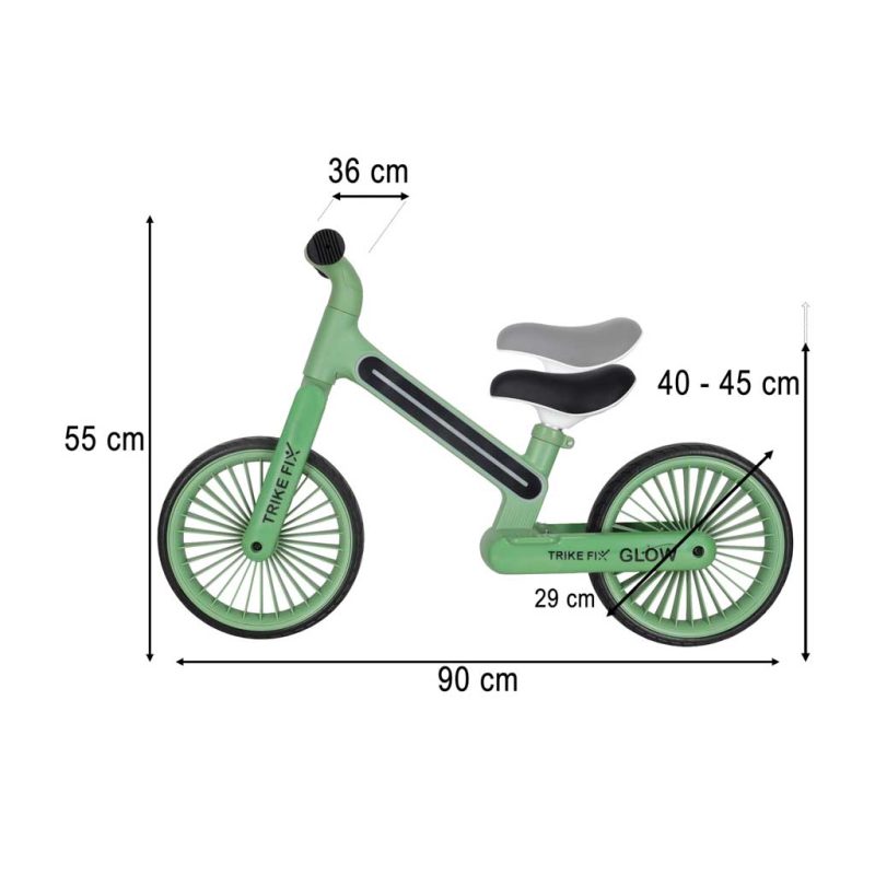 Trike Fix Glow balans bicikl LED zeleni