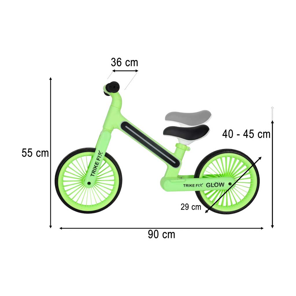 Trike Fix Glow balans bicikl LED neon zeleni