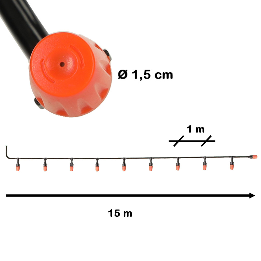Vrtna prskalica s vodenom zavjesom 15 m