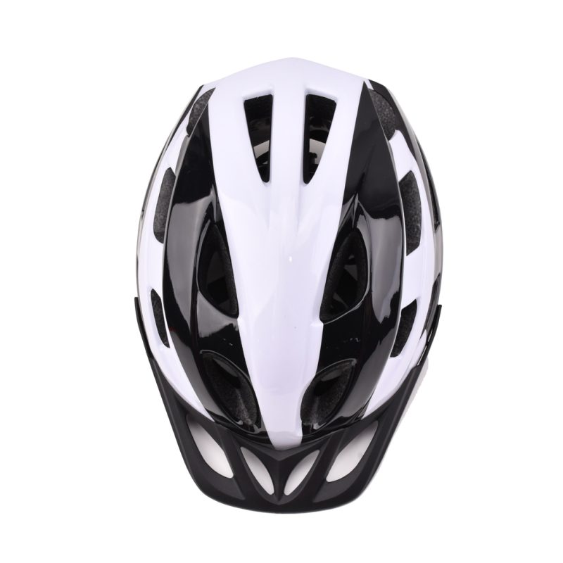 RALLEX biciklistička kaciga, podesiva, crno bijela, L 58-62 cm