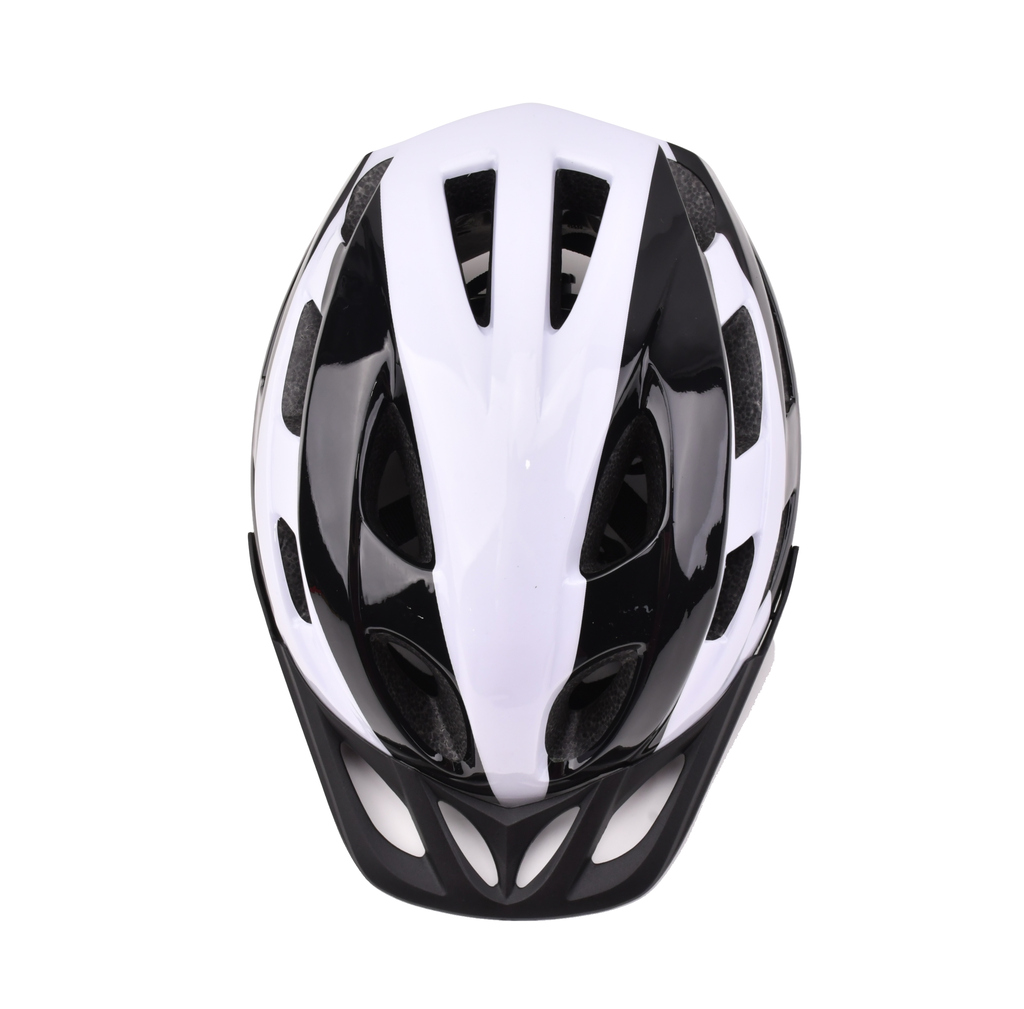 RALLEX biciklistička kaciga, podesiva, crno bijela, L 58-62 cm