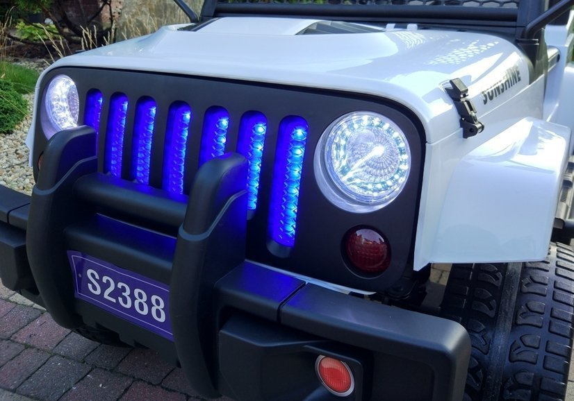 Automobil na akumulator S2388 Jeep bijeli 4x45W