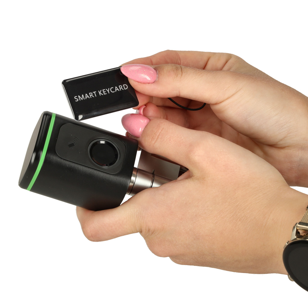 Cilindar brave za vrata za otključavanje otiskom prsta, crni