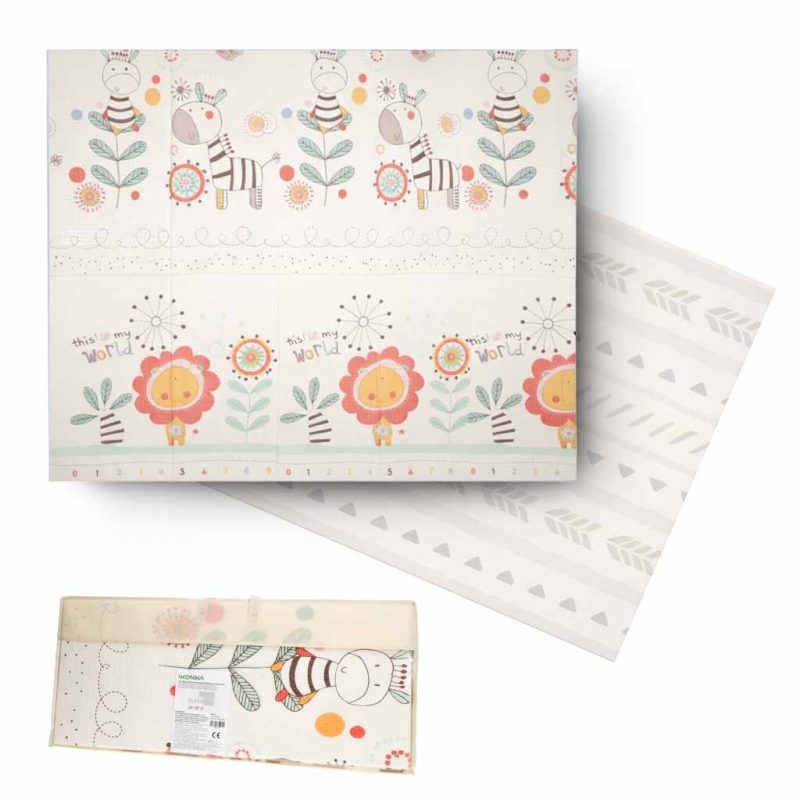 Educational-double-sided-foldable-foam-mat-180x200cm-animals-pattern-183836 Edukativna dvostrana sklopiva pjenasta podloga 180x200 životinje