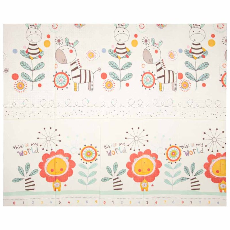 Educational-double-sided-foldable-foam-mat-180x200cm-animals-pattern-183839 Edukativna dvostrana sklopiva pjenasta podloga 180x200 životinje