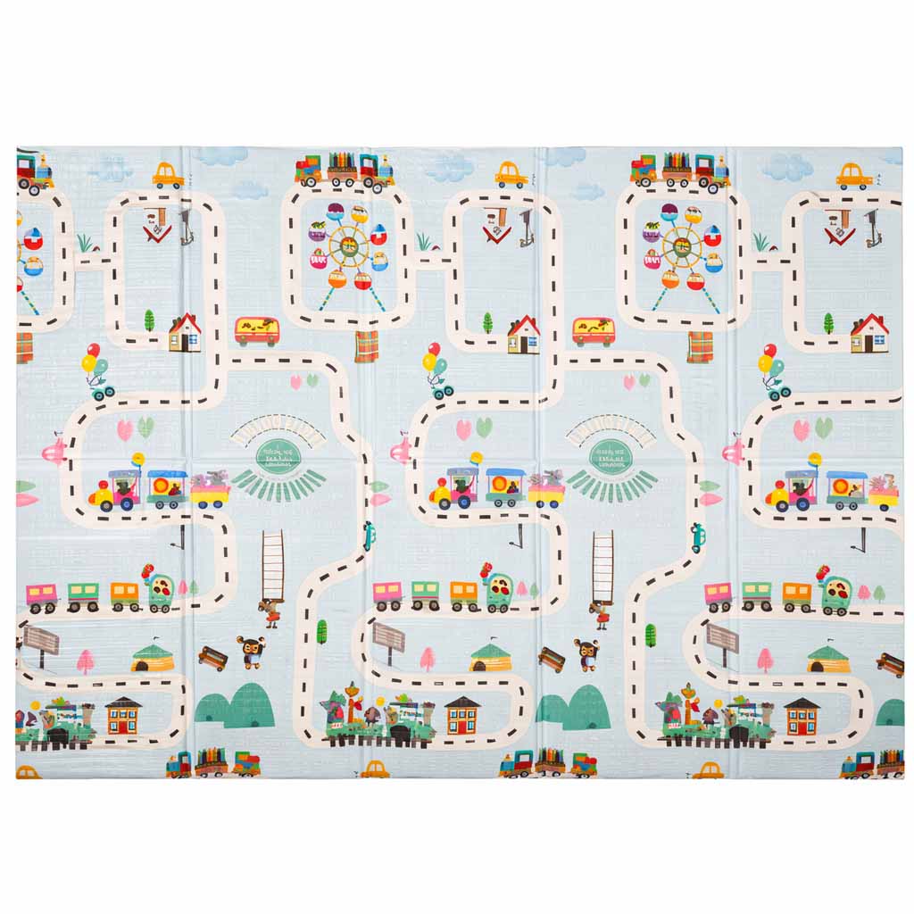 Edukativna dvostrana sklopiva pjenasta podloga 150×200 baloni/cesta