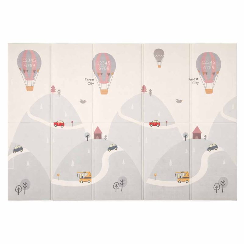 Edukativna dvostrana sklopiva pjenasta podloga 150×200 baloni/cesta