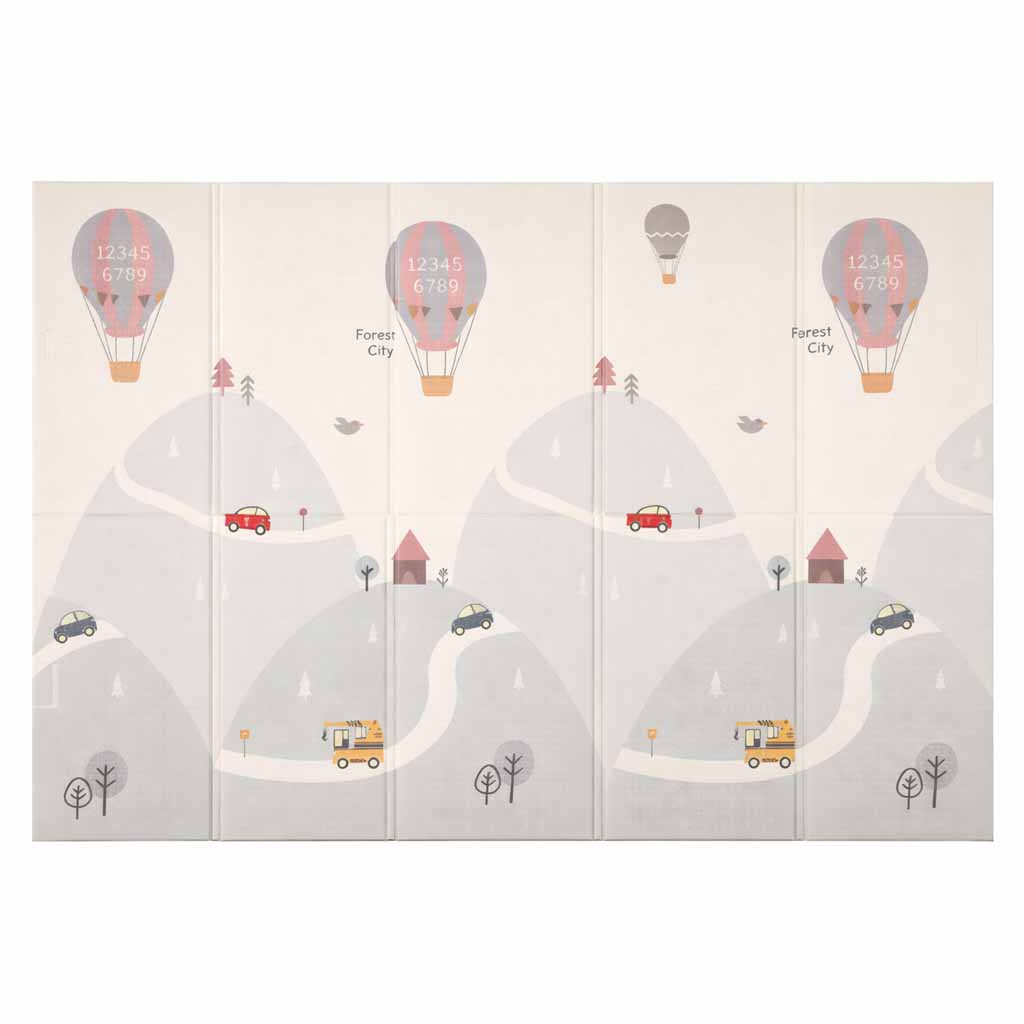 Edukativna dvostrana sklopiva pjenasta podloga 150×200 baloni/cesta