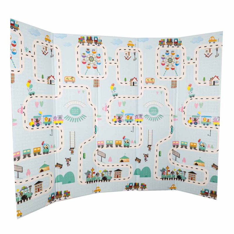 Edukativna dvostrana sklopiva pjenasta podloga 150×200 baloni/cesta