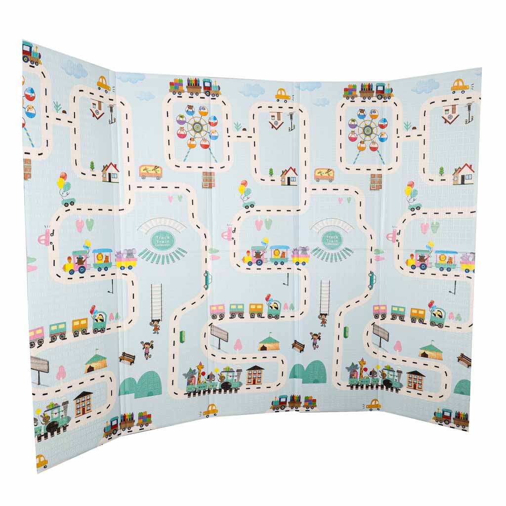 Edukativna dvostrana sklopiva pjenasta podloga 150×200 baloni/cesta