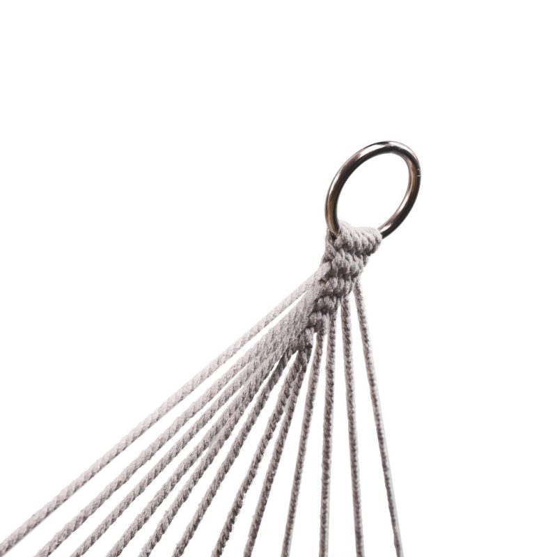 Vrtna viseća mreža boho s resicama, makrame, 200 cm, siva