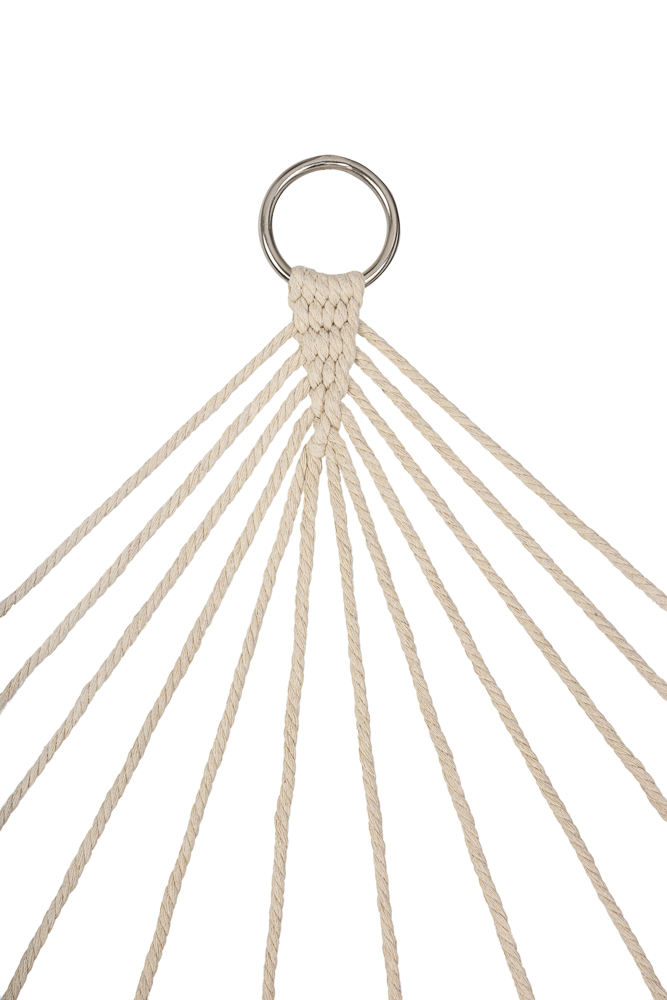 Vrtna viseća mreža s boho resicama 200 cm ecru 150 kg