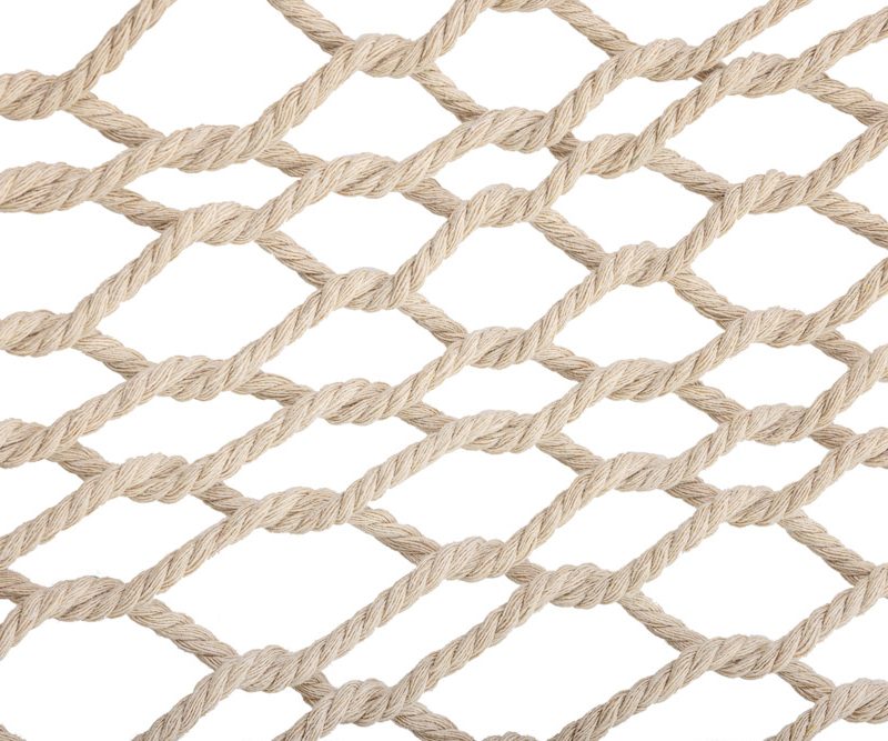 Vrtna viseća mreža s boho resicama 200 cm ecru 150 kg