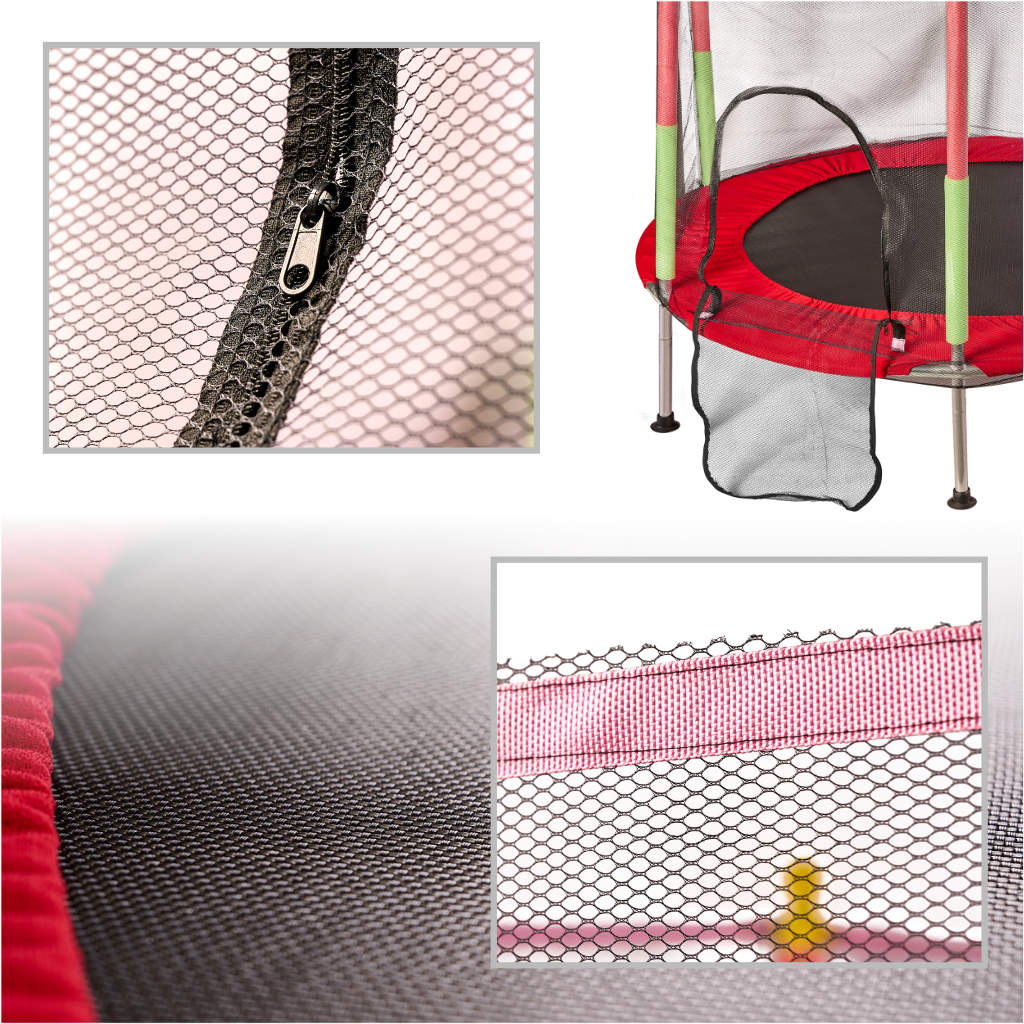 Dječji trampolin za kuću ili vrt 140 cm crvene boje