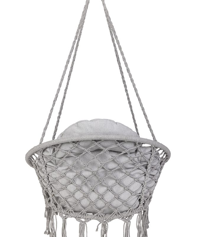 LUARO vrtna ljuljačka rodino gnijezdo s XXL jastukom siva 80 cm 150 kg