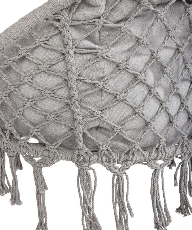 LUARO vrtna ljuljačka rodino gnijezdo s XXL jastukom siva 80 cm 150 kg