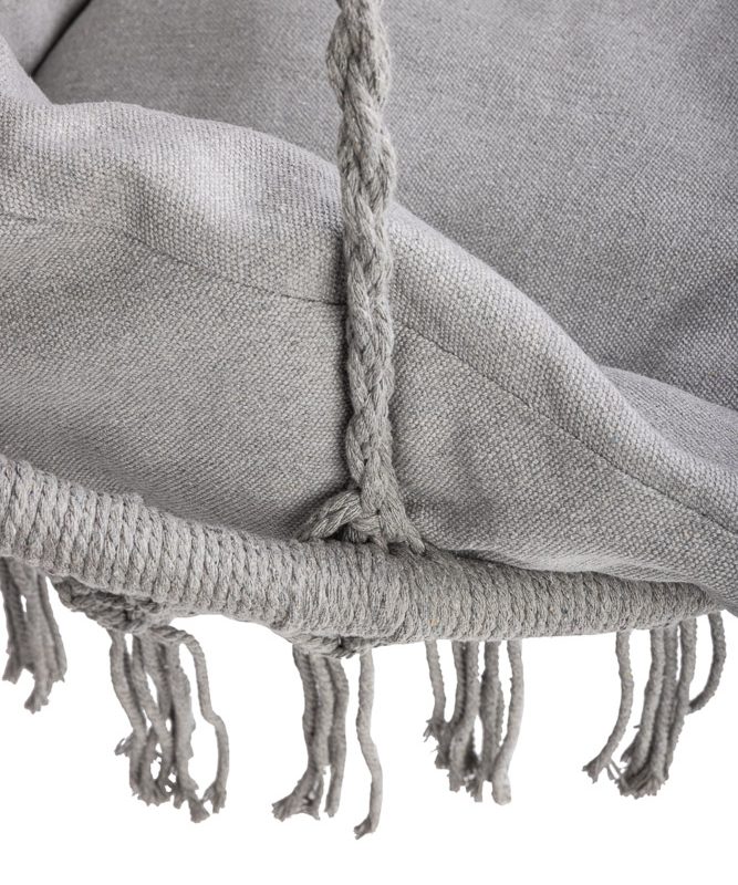 LUARO vrtna ljuljačka rodino gnijezdo s XXL jastukom siva 80 cm 150 kg