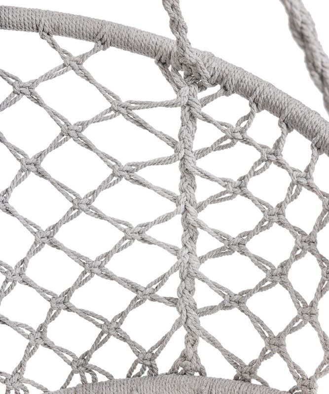 LUARO vrtna ljuljačka rodino gnijezdo s XXL jastukom siva 80 cm 150 kg