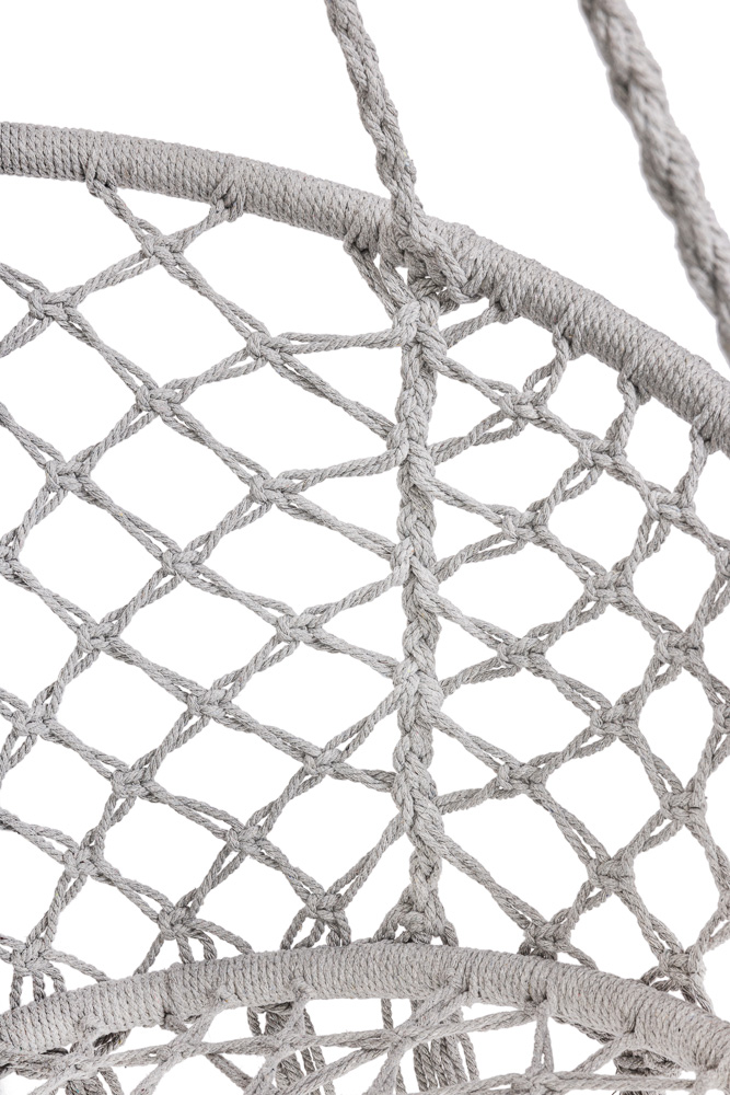 LUARO vrtna ljuljačka rodino gnijezdo s XXL jastukom siva 80 cm 150 kg