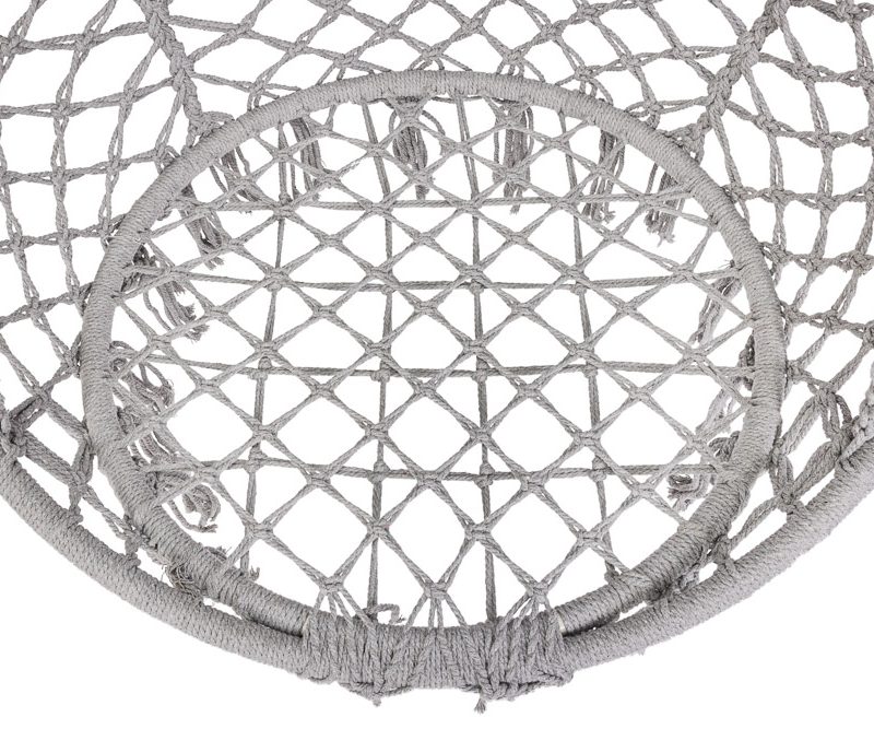 LUARO vrtna ljuljačka rodino gnijezdo s XXL jastukom siva 80 cm 150 kg