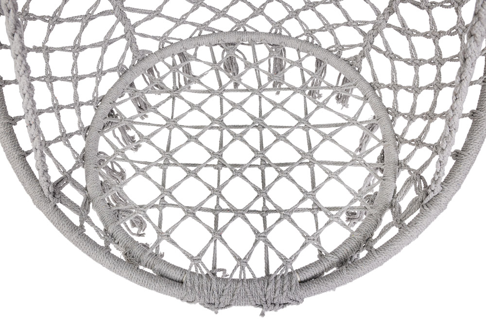 LUARO vrtna ljuljačka rodino gnijezdo s XXL jastukom siva 80 cm 150 kg