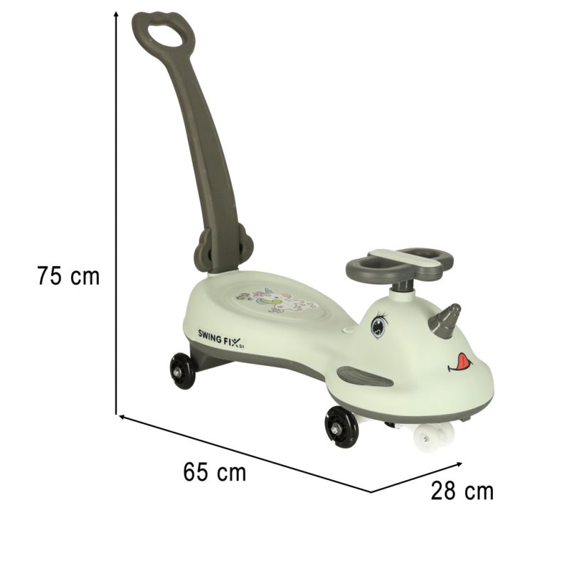 LED Swing FIX S1 gravitacijsko vozilo s ručkom, bež, max 65 kg