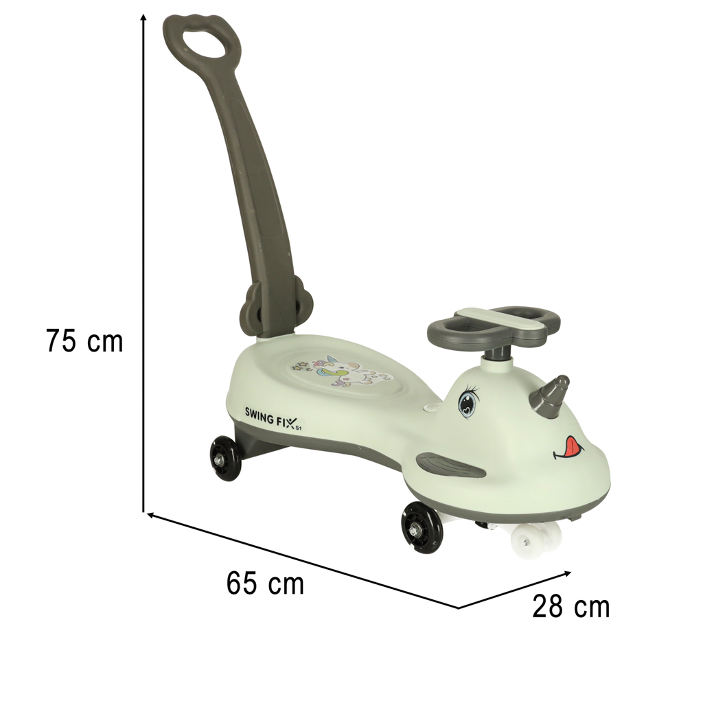 LED Swing FIX S1 gravitacijsko vozilo s ručkom, bež, max 65 kg