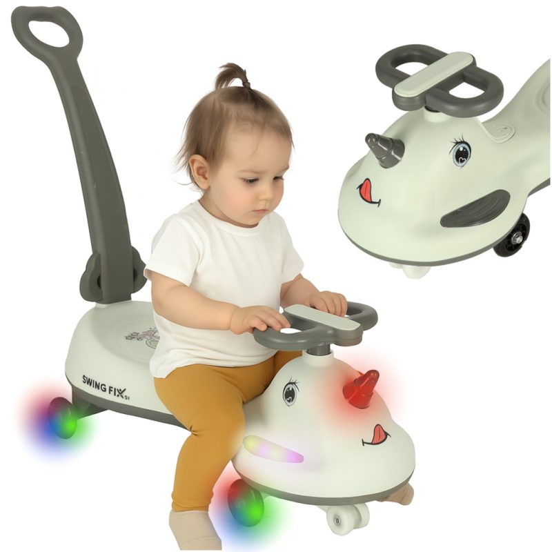 LED Swing FIX S1 gravitacijsko vozilo s ručkom, bež, max 65 kg