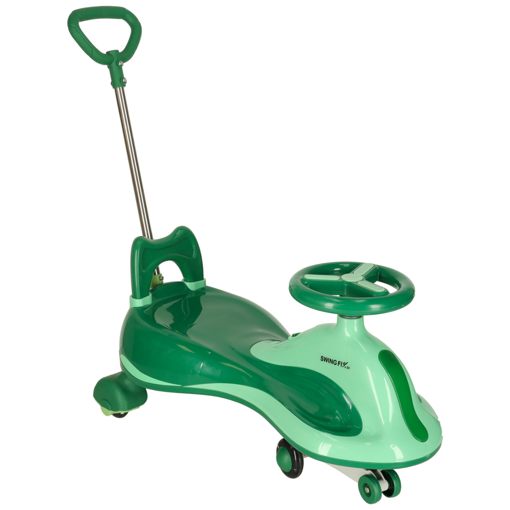 LED Swing FIX S2 gravitacijsko vozilo s ručkom zeleni, maksimalno 100 kg