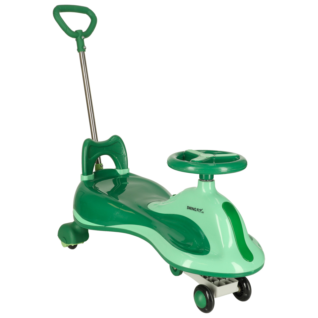 LED Swing FIX S2 gravitacijsko vozilo s ručkom zeleni, maksimalno 100 kg